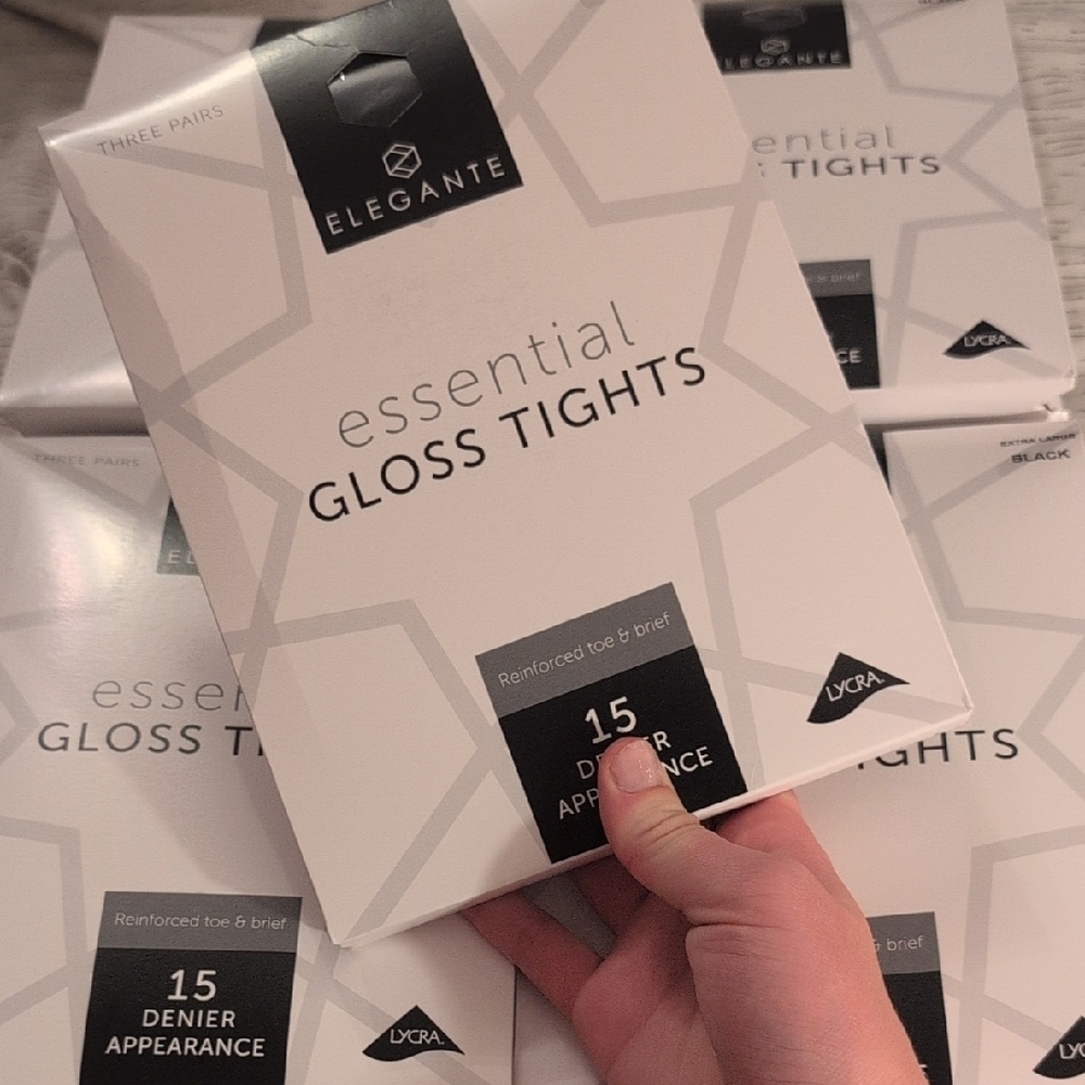 Brand New-Black Essential Gloss Tights 15 Pairs!!